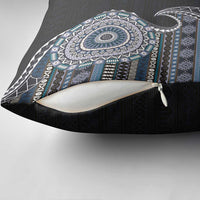 Fijian Masi Tribal Tattoos Art Pattern Pillow Cover Navy Color Half Style LT03 - Polynesian Pride