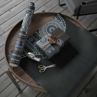 Fijian Masi Tribal Tattoos Art Pattern Wrapping Paper Navy Color Half Style LT03 - Polynesian Pride