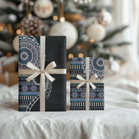 Fijian Masi Tribal Tattoos Art Pattern Wrapping Paper Navy Color Half Style LT03 - Polynesian Pride