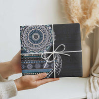 Fijian Masi Tribal Tattoos Art Pattern Wrapping Paper Navy Color Half Style LT03 - Polynesian Pride