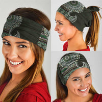 Fijian Masi Tribal Tattoos Art Pattern Neck Gaiter Green Color Half Style LT03 - Polynesian Pride