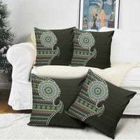 Fijian Masi Tribal Tattoos Art Pattern Pillow Cover Green Color Half Style LT03 - Polynesian Pride