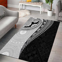 Fijian Masi Tattoos Area Rug with Tapa Tribal Pattern LT03 - Polynesian Pride