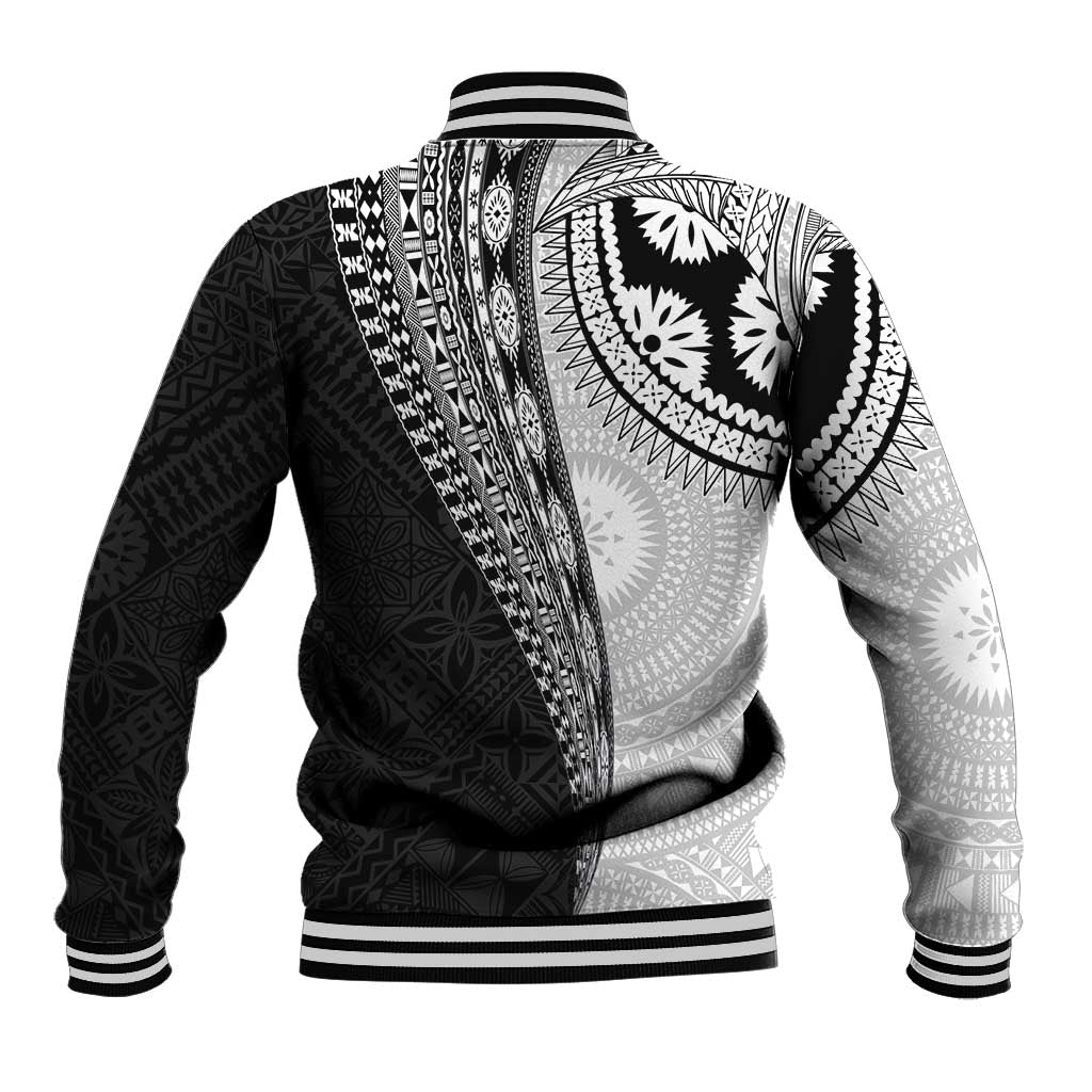 Fijian Masi Tattoos Baseball Jacket with Tapa Tribal Pattern LT03 - Polynesian Pride