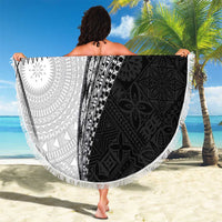 Fijian Masi Tattoos Beach Blanket with Tapa Tribal Pattern LT03 - Polynesian Pride