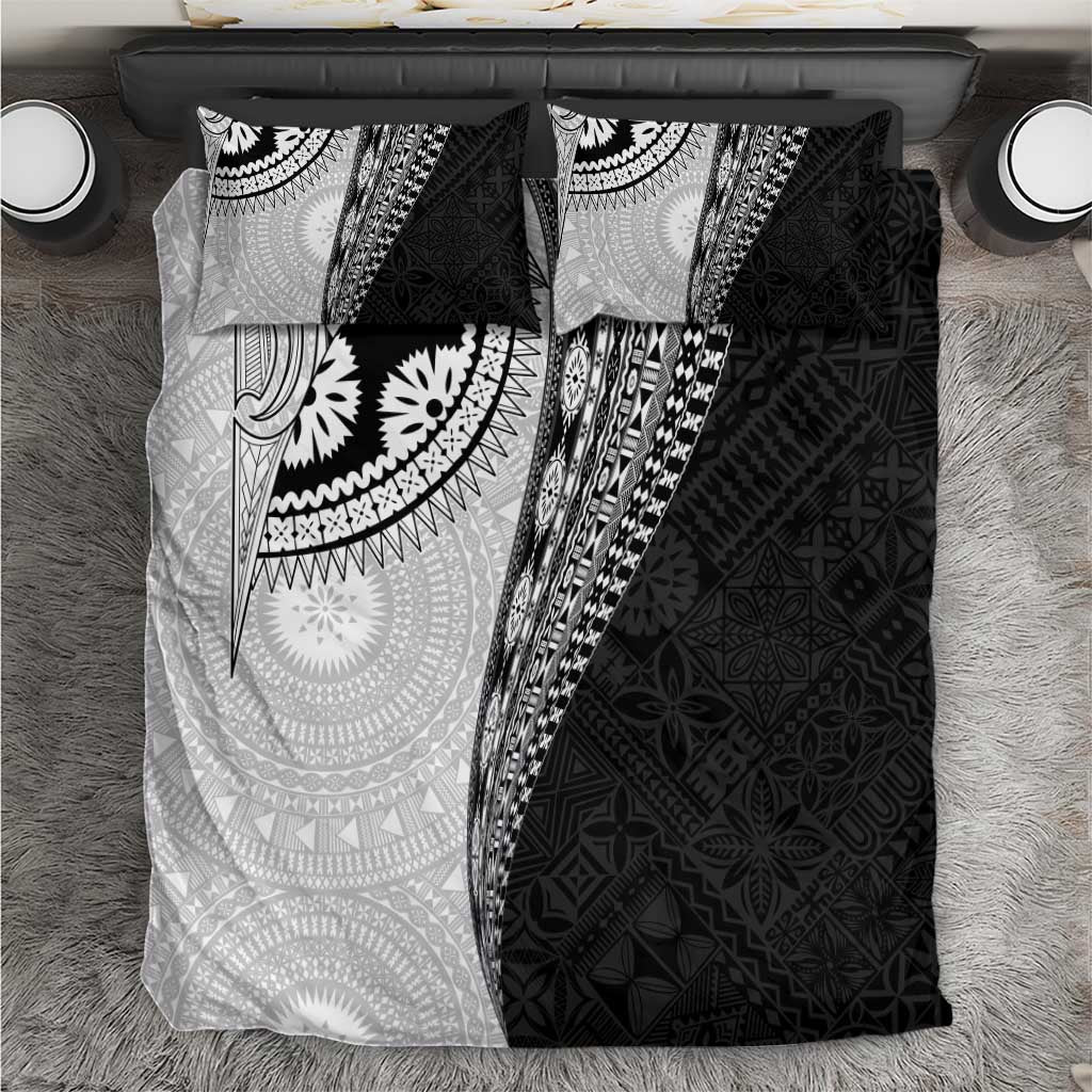 Fijian Masi Tattoos Bedding Set with Tapa Tribal Pattern LT03 White - Polynesian Pride