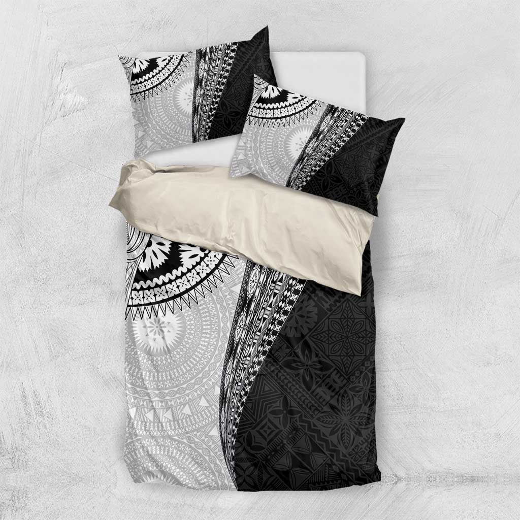 Fijian Masi Tattoos Bedding Set with Tapa Tribal Pattern LT03 US Twin 172cm x 218cm White - Polynesian Pride