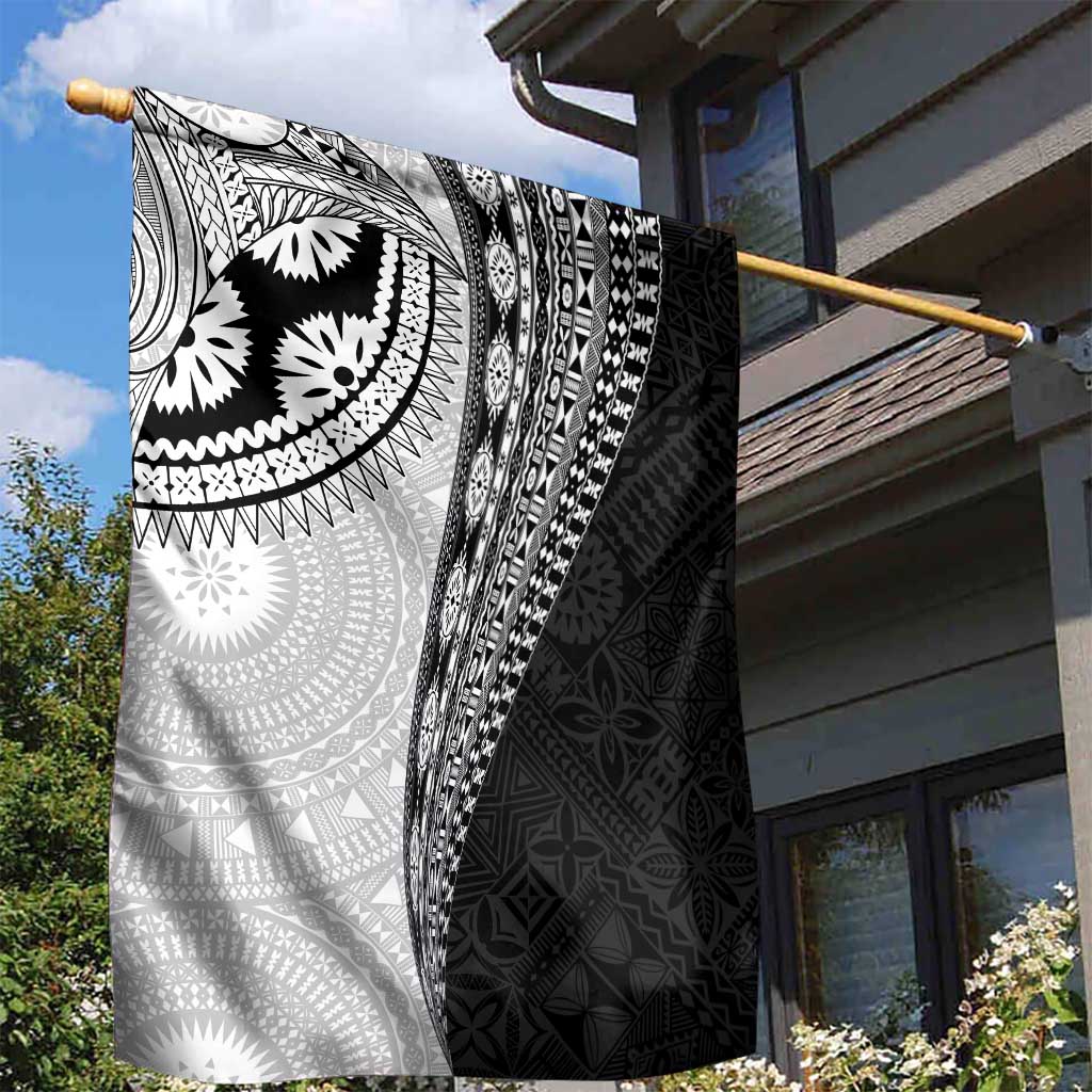 Fijian Masi Tattoos Garden Flag with Tapa Tribal Pattern LT03 - Polynesian Pride