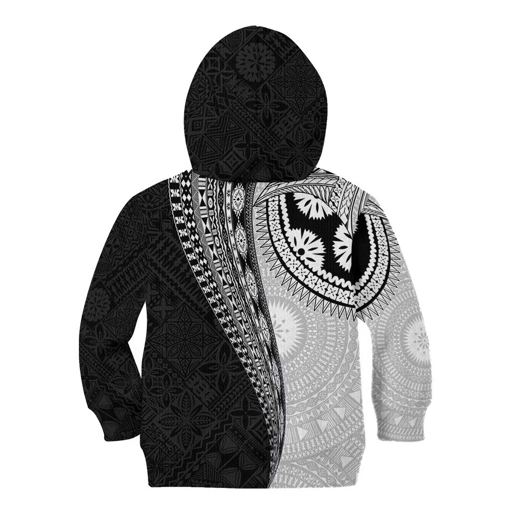Fijian Masi Tattoos Kid Hoodie with Tapa Tribal Pattern LT03 - Polynesian Pride