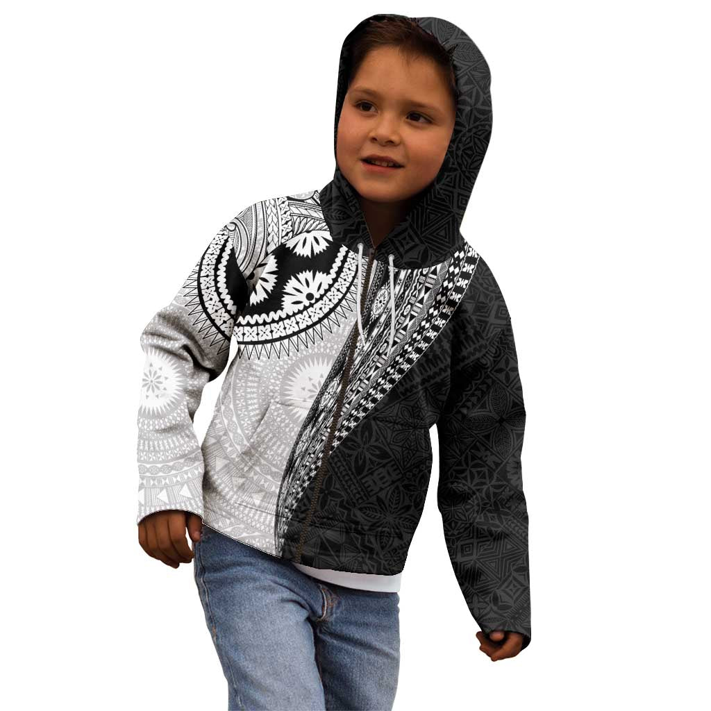 Fijian Masi Tattoos Kid Hoodie with Tapa Tribal Pattern LT03 - Polynesian Pride