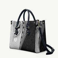 Fijian Masi Tattoos Leather Bag with Tapa Tribal Pattern LT03 - Polynesian Pride