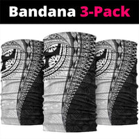 Fijian Masi Tattoos Neck Gaiter with Tapa Tribal Pattern LT03 package One Size: 25*50cm White - Polynesian Pride