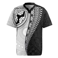 Fijian Masi Tattoos Rugby Jersey with Tapa Tribal Pattern LT03 White - Polynesian Pride