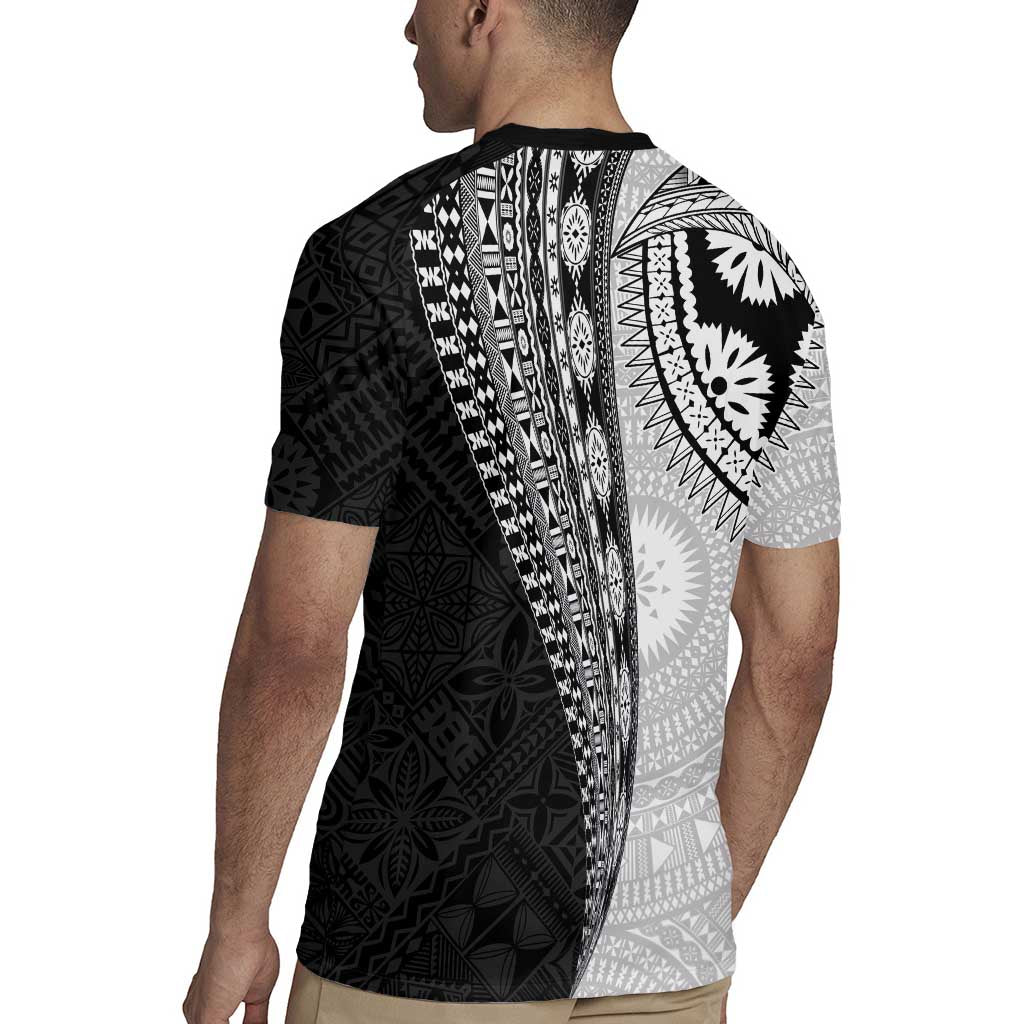Fijian Masi Tattoos Rugby Jersey with Tapa Tribal Pattern LT03 - Polynesian Pride