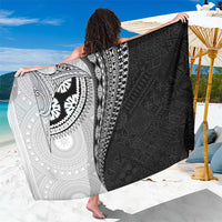Fijian Masi Tattoos Sarong with Tapa Tribal Pattern LT03 One Size 44 x 66 inches White - Polynesian Pride