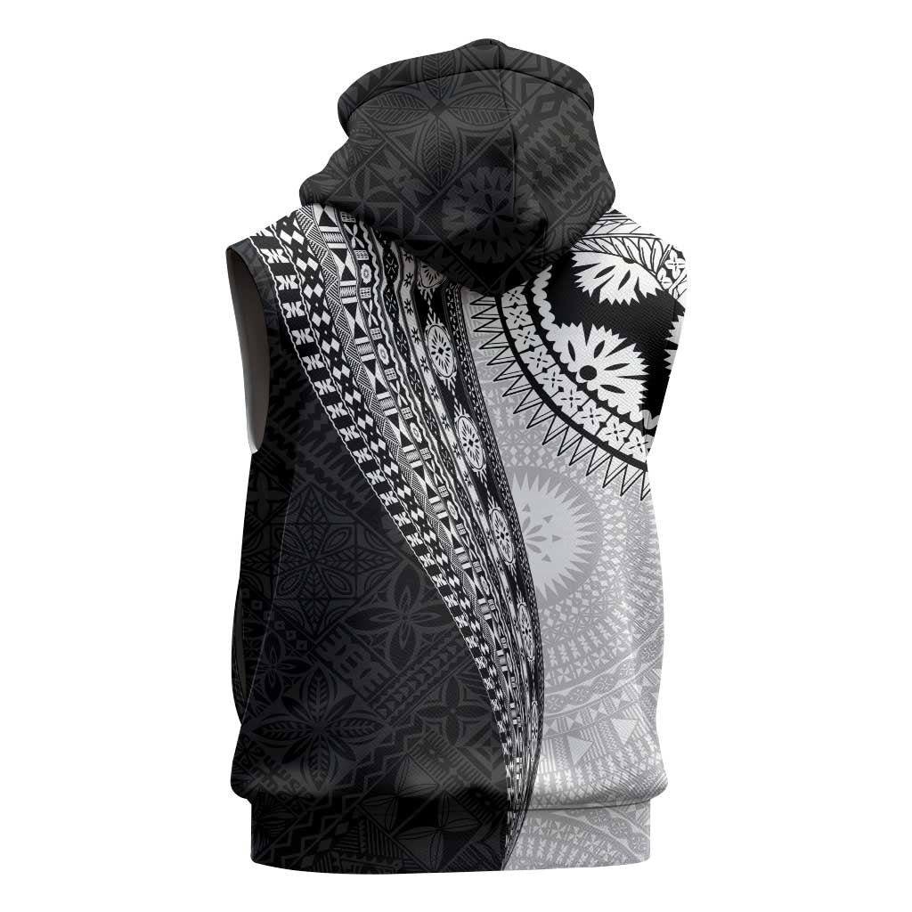 Fijian Masi Tattoos Sleeveless Hoodie with Tapa Tribal Pattern LT03 - Polynesian Pride