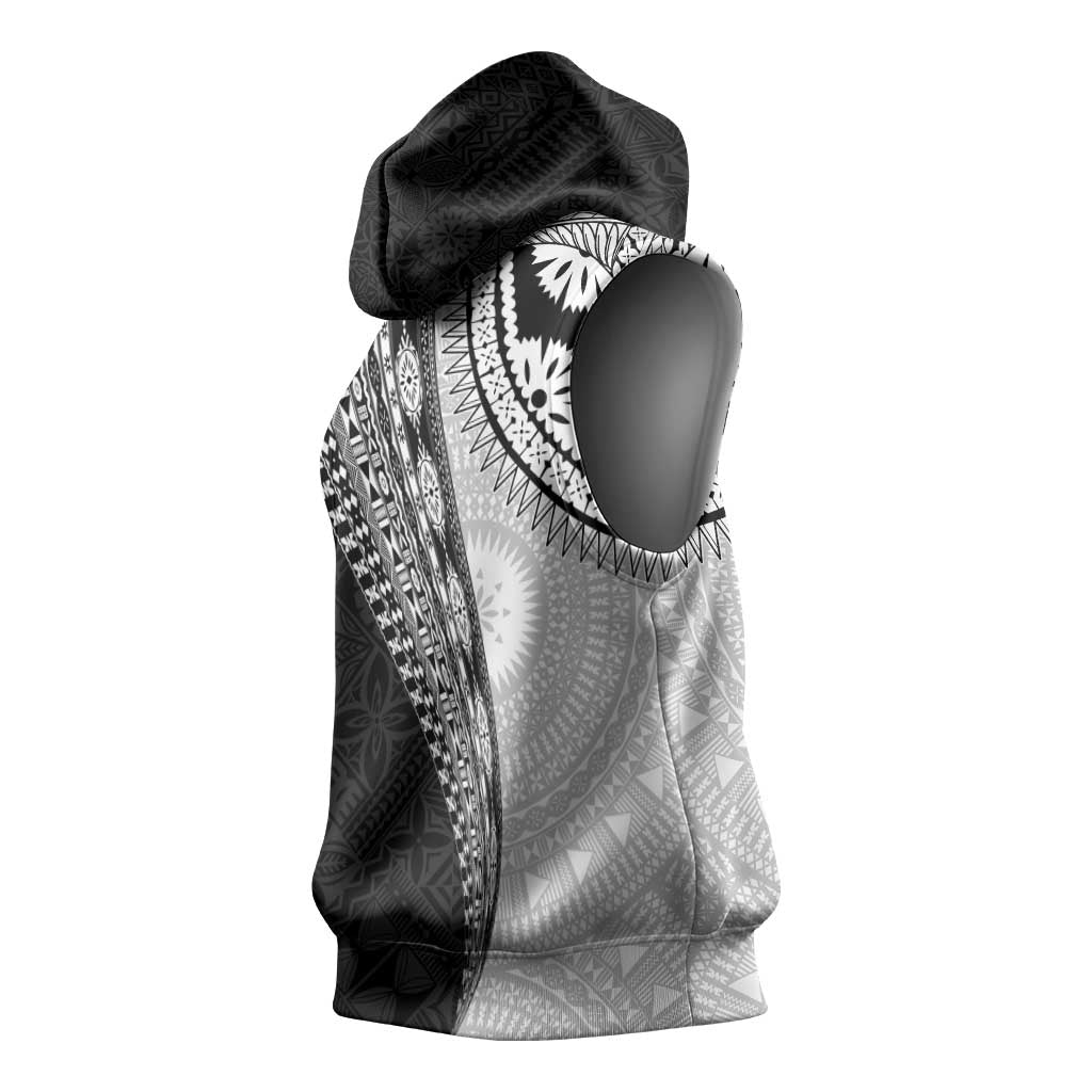 Fijian Masi Tattoos Sleeveless Hoodie with Tapa Tribal Pattern LT03 - Polynesian Pride