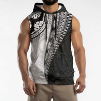 Fijian Masi Tattoos Sleeveless Hoodie with Tapa Tribal Pattern LT03 - Polynesian Pride