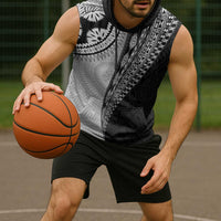 Fijian Masi Tattoos Sleeveless Hoodie with Tapa Tribal Pattern LT03 - Polynesian Pride