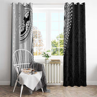 Fijian Masi Tattoos Window Curtain with Tapa Tribal Pattern LT03 - Polynesian Pride