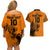 Custom PNG Lae Snax Tigers Rugby Couples Matching Off Shoulder Short Dress and Hawaiian Shirt The Tigers Head and PNG Bird Polynesian Tattoo LT03 - Polynesian Pride