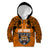 Custom PNG Lae Snax Tigers Rugby Kid Hoodie The Tigers Head and PNG Bird Polynesian Tattoo LT03 Orange - Polynesian Pride