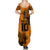 Custom PNG Lae Snax Tigers Rugby Summer Maxi Dress The Tigers Head and PNG Bird Polynesian Tattoo LT03 - Polynesian Pride