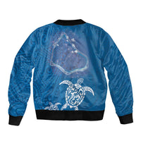 Cook Islands Manihiki Atoll Bomber Jacket Maori Turtle and Polynesian Pattern LT03 - Polynesian Pride