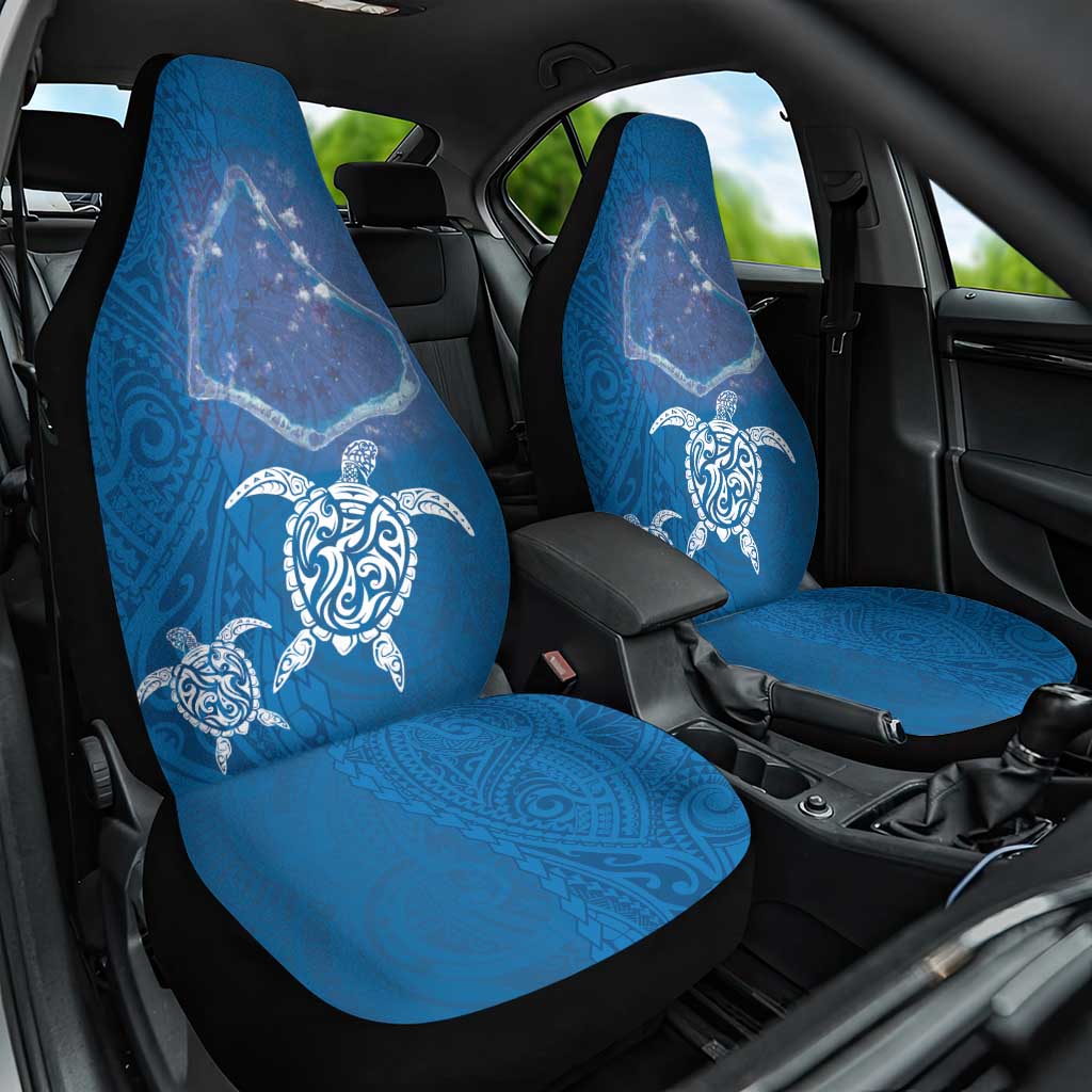 Cook Islands Manihiki Atoll Car Seat Cover Maori Turtle and Polynesian Pattern LT03 One Size Blue - Polynesian Pride