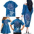 Cook Islands Manihiki Atoll Family Matching Off The Shoulder Long Sleeve Dress and Hawaiian Shirt Maori Turtle and Polynesian Pattern