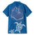 Cook Islands Manihiki Atoll Family Matching Off Shoulder Short Dress and Hawaiian Shirt Maori Turtle and Polynesian Pattern