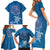 Cook Islands Manihiki Atoll Family Matching Short Sleeve Bodycon Dress and Hawaiian Shirt Maori Turtle and Polynesian Pattern