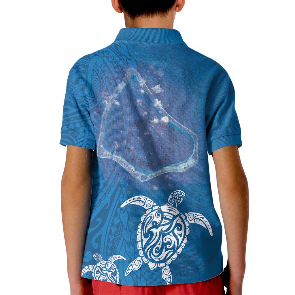 Cook Islands Manihiki Atoll Kid Polo Shirt Maori Turtle and Polynesian Pattern LT03 - Polynesian Pride