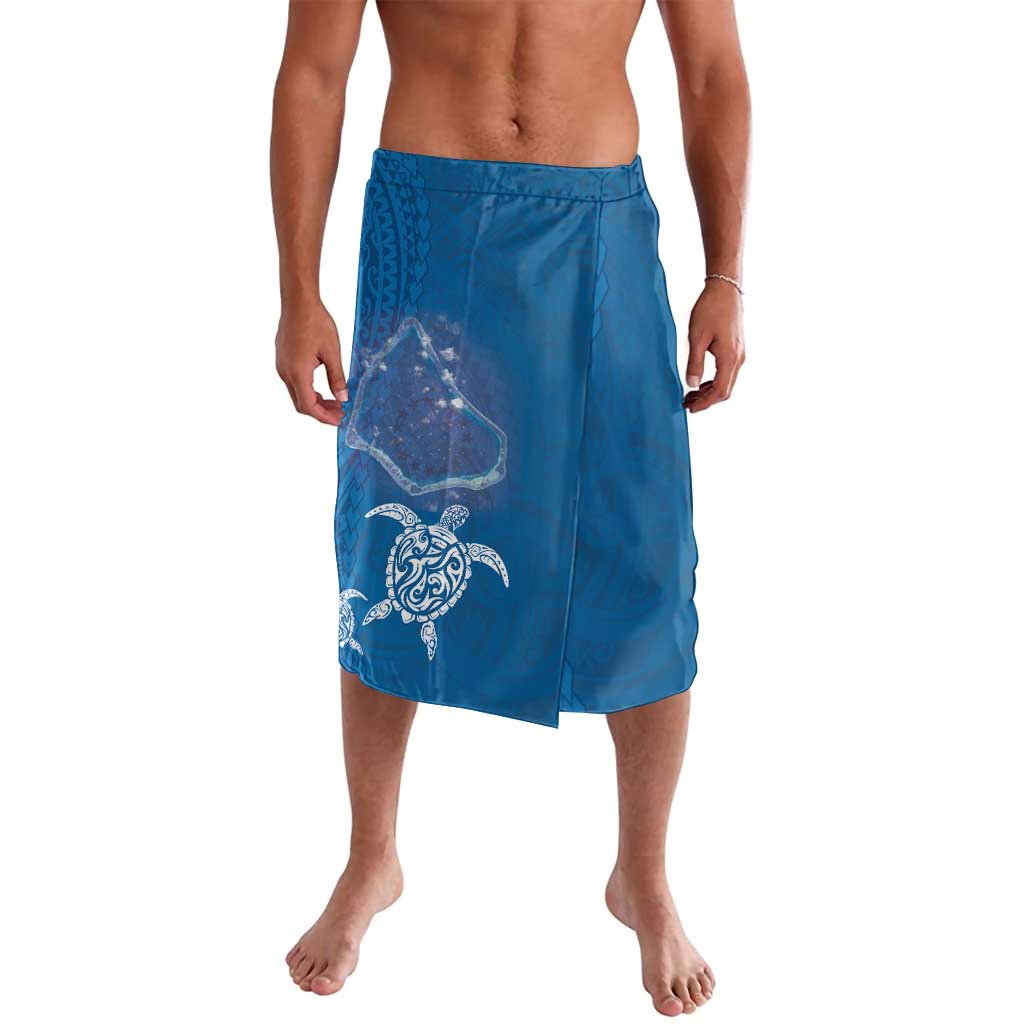 Cook Islands Manihiki Atoll Lavalava Maori Turtle and Polynesian Pattern LT03 Blue - Polynesian Pride
