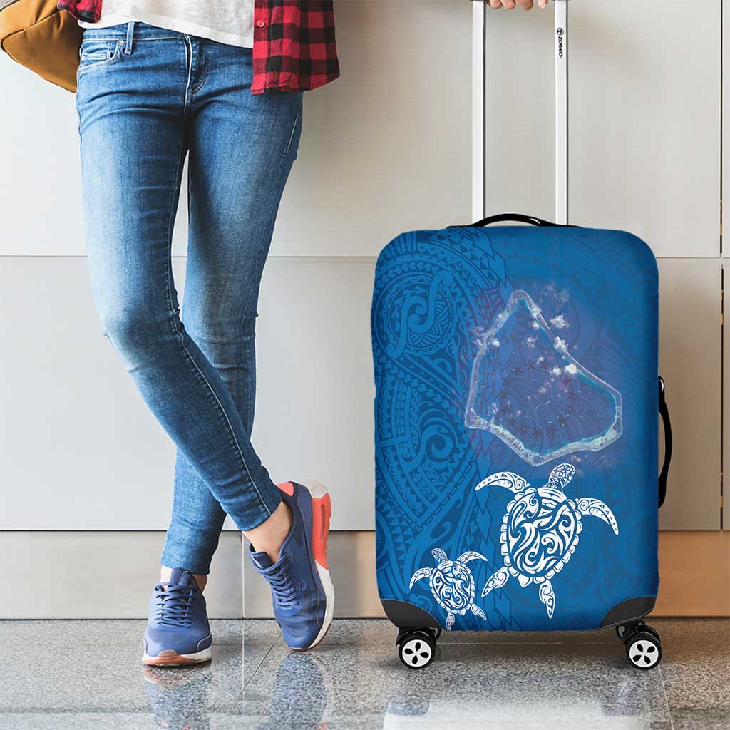Cook Islands Manihiki Atoll Luggage Cover Maori Turtle and Polynesian Pattern LT03 - Polynesian Pride