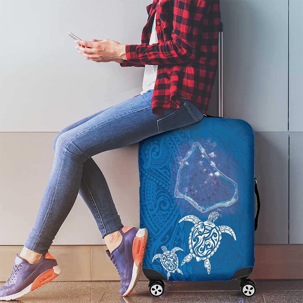 Cook Islands Manihiki Atoll Luggage Cover Maori Turtle and Polynesian Pattern LT03 - Polynesian Pride