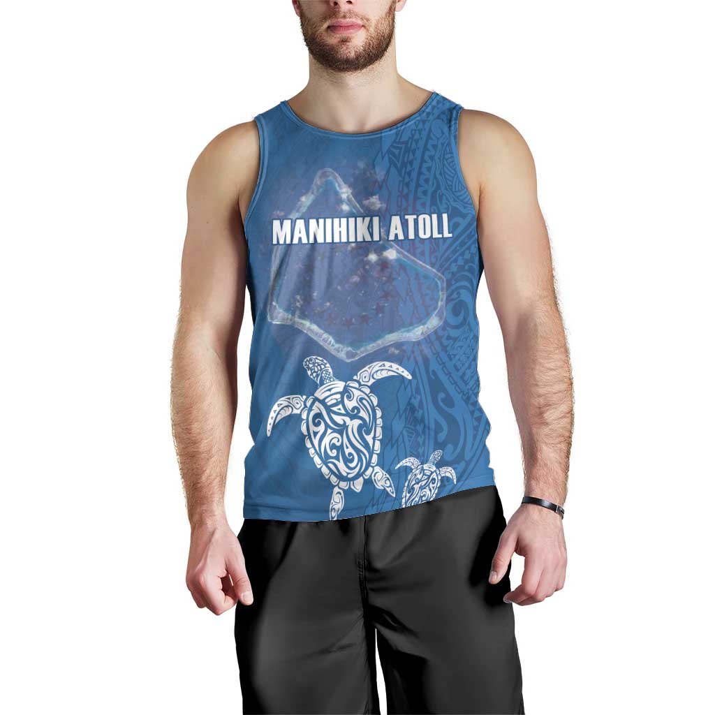 Cook Islands Manihiki Atoll Men Tank Top Maori Turtle and Polynesian Pattern LT03 - Polynesian Pride