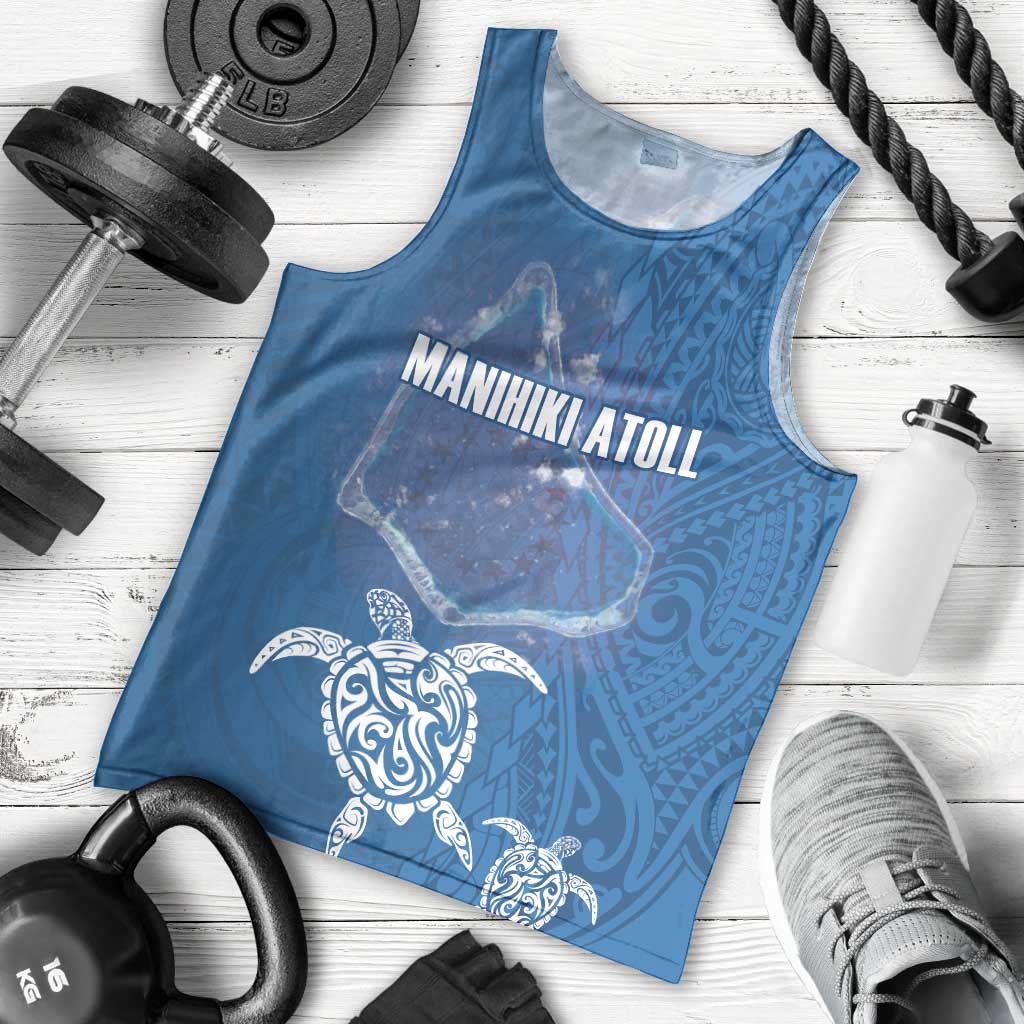 Cook Islands Manihiki Atoll Men Tank Top Maori Turtle and Polynesian Pattern LT03 - Polynesian Pride