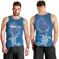 Cook Islands Manihiki Atoll Men Tank Top Maori Turtle and Polynesian Pattern LT03 - Polynesian Pride