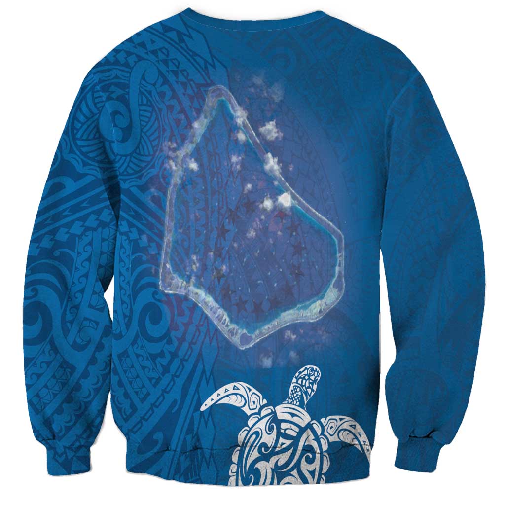 Cook Islands Manihiki Atoll Sweatshirt Maori Turtle and Polynesian Pattern LT03 - Polynesian Pride