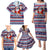 Fiji Christmas Family Matching Puletasi Dress and Hawaiian Shirt Fijian Santa and Coat of Arms Mix Tapa Pattern Striped Style LT03 - Polynesian Pride