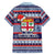 Fiji Christmas Hawaiian Shirt Fijian Santa and Coat of Arms Mix Tapa Pattern Striped Style LT03 - Polynesian Pride