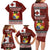 Tongan Culture Family Matching Long Sleeve Bodycon Dress and Hawaiian Shirt Ngatu Art Tattoo and Emblem of Tonga