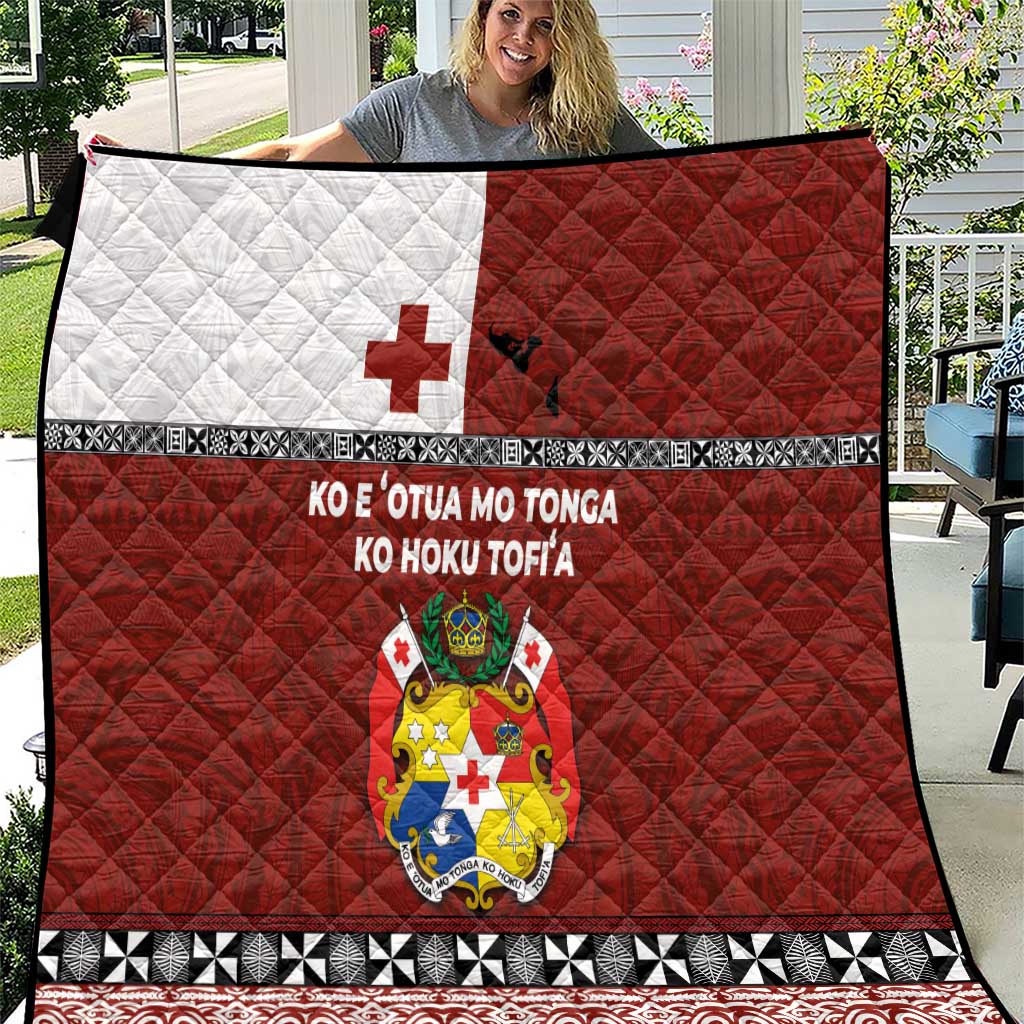 Tongan Culture Quilt Ngatu Art Tattoo and Emblem of Tonga LT03 Red - Polynesian Pride