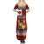 Tongan Culture Summer Maxi Dress Ngatu Art Tattoo and Emblem of Tonga