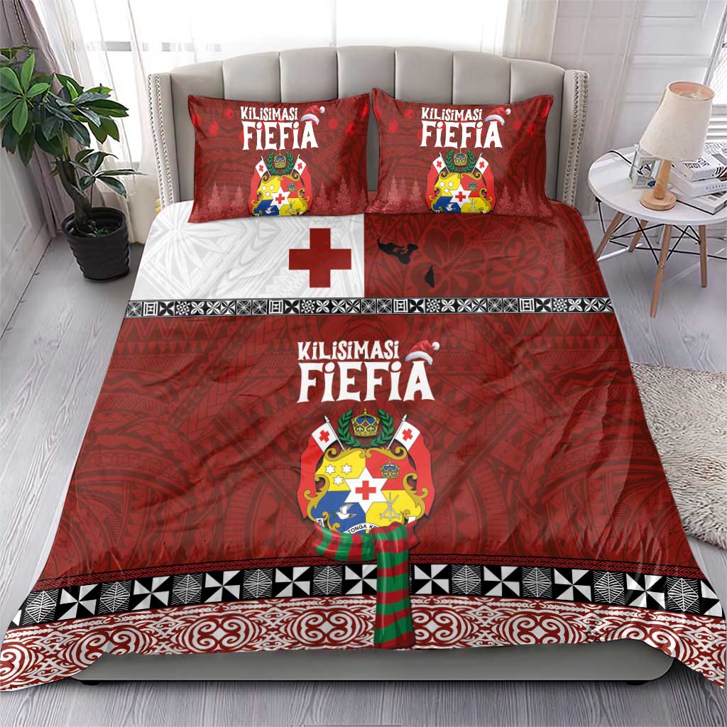 Tongan Christmas Bedding Set Kilisimasi Fiefia with Ngatu Art Tattoo LT03 - Polynesian Pride