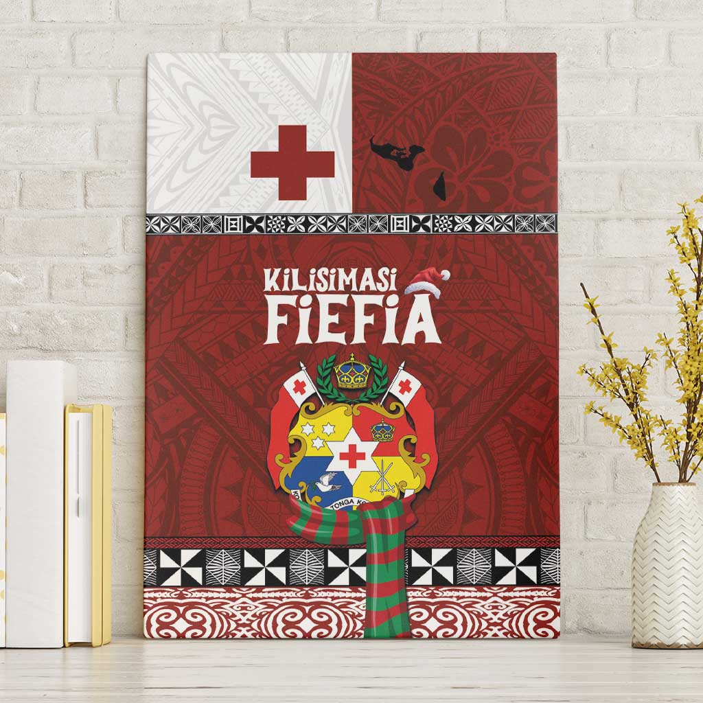 Tongan Christmas Canvas Wall Art Kilisimasi Fiefia with Ngatu Art Tattoo