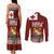 Tongan Christmas Couples Matching Tank Maxi Dress and Long Sleeve Button Shirt Kilisimasi Fiefia with Ngatu Art Tattoo