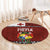 Tongan Christmas Round Carpet Kilisimasi Fiefia with Ngatu Art Tattoo