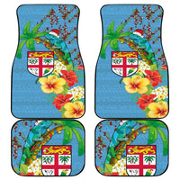 Fijians Iguana Tagimoucia Christmas Car Mats Christmas Palm Tree and Hibiscus LT03 - Polynesian Pride
